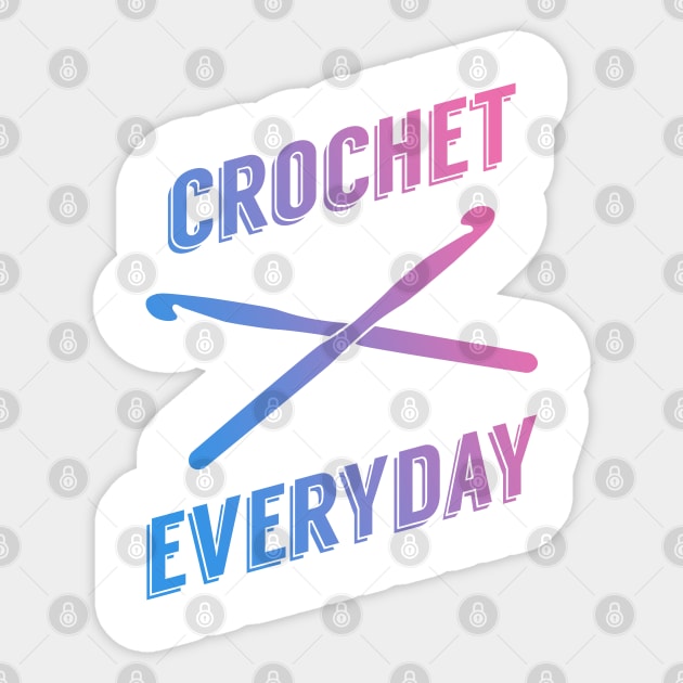 Crochet Everyday Gradient Sticker by Jujufox